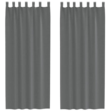 vidaXL Voile Vorhänge mit Schlaufen 2 Stk. Dunkelgrau 140x260 cm