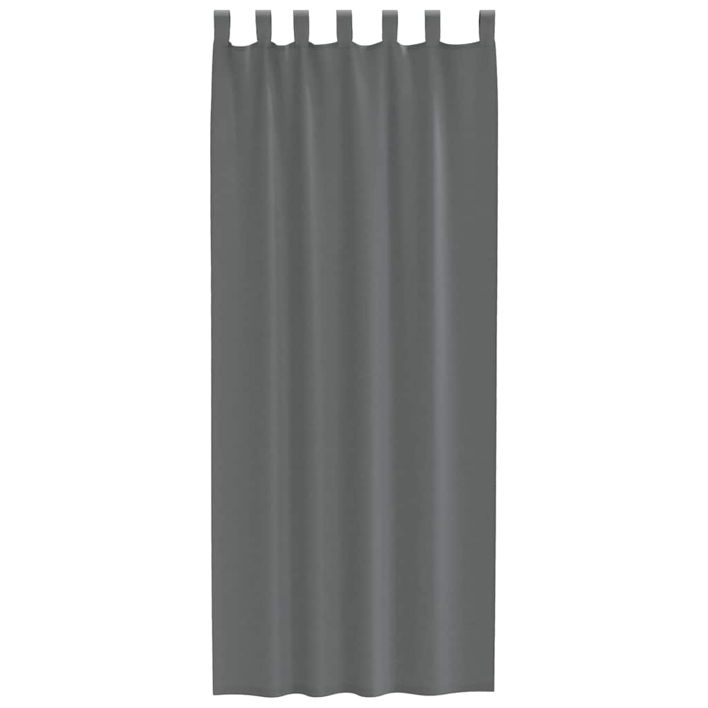 vidaXL Voile Vorhänge mit Schlaufen 2 Stk. Dunkelgrau 140x260 cm