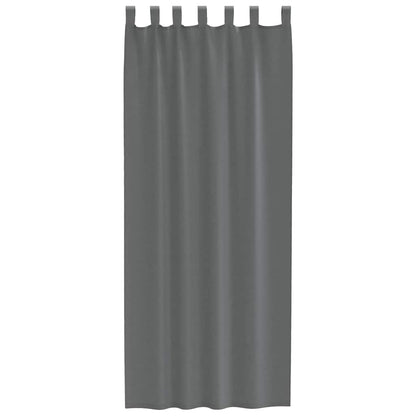 vidaXL Voile Vorhänge mit Schlaufen 2 Stk. Dunkelgrau 140x260 cm