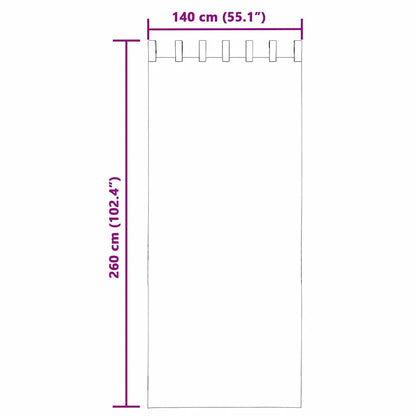 Voile Vorhänge mit Schlaufen 2 Stk. Dunkelgrau 140x260 cm