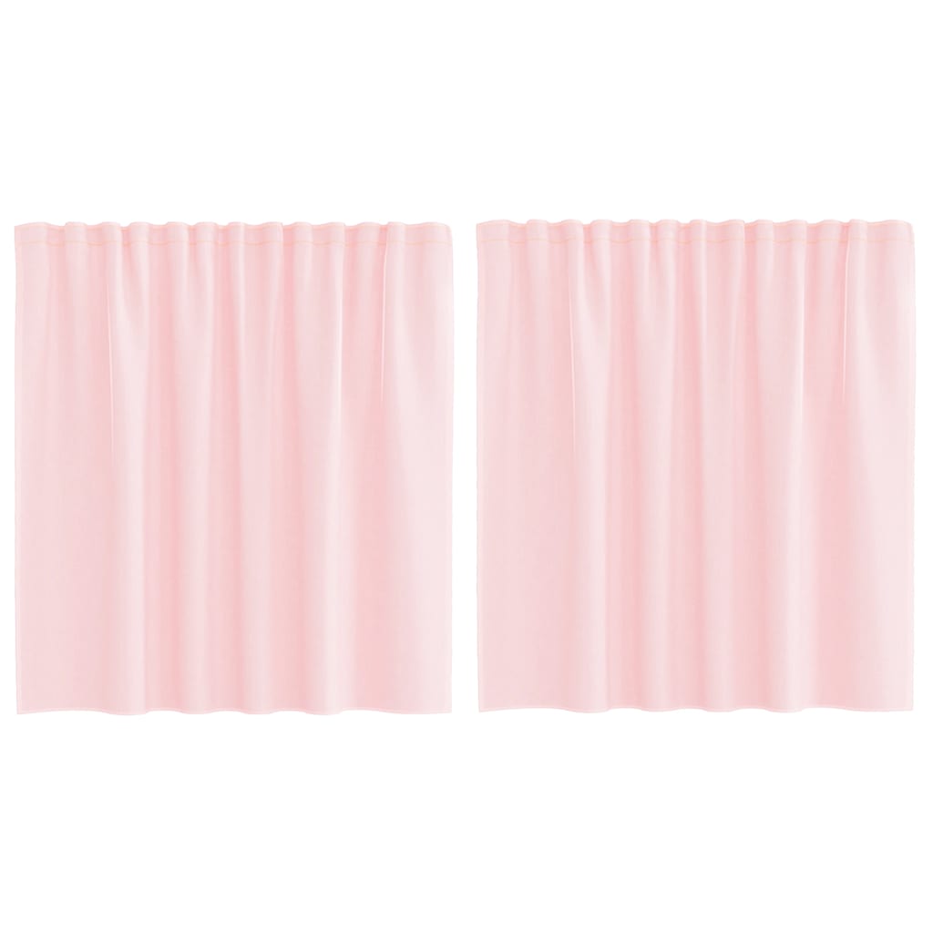 vidaXL Voile Vorhänge mit Schlaufen 2 Stk. Hellrosa 140x140 cm