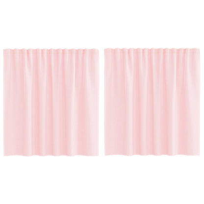 vidaXL Voile Vorhänge mit Schlaufen 2 Stk. Hellrosa 140x140 cm