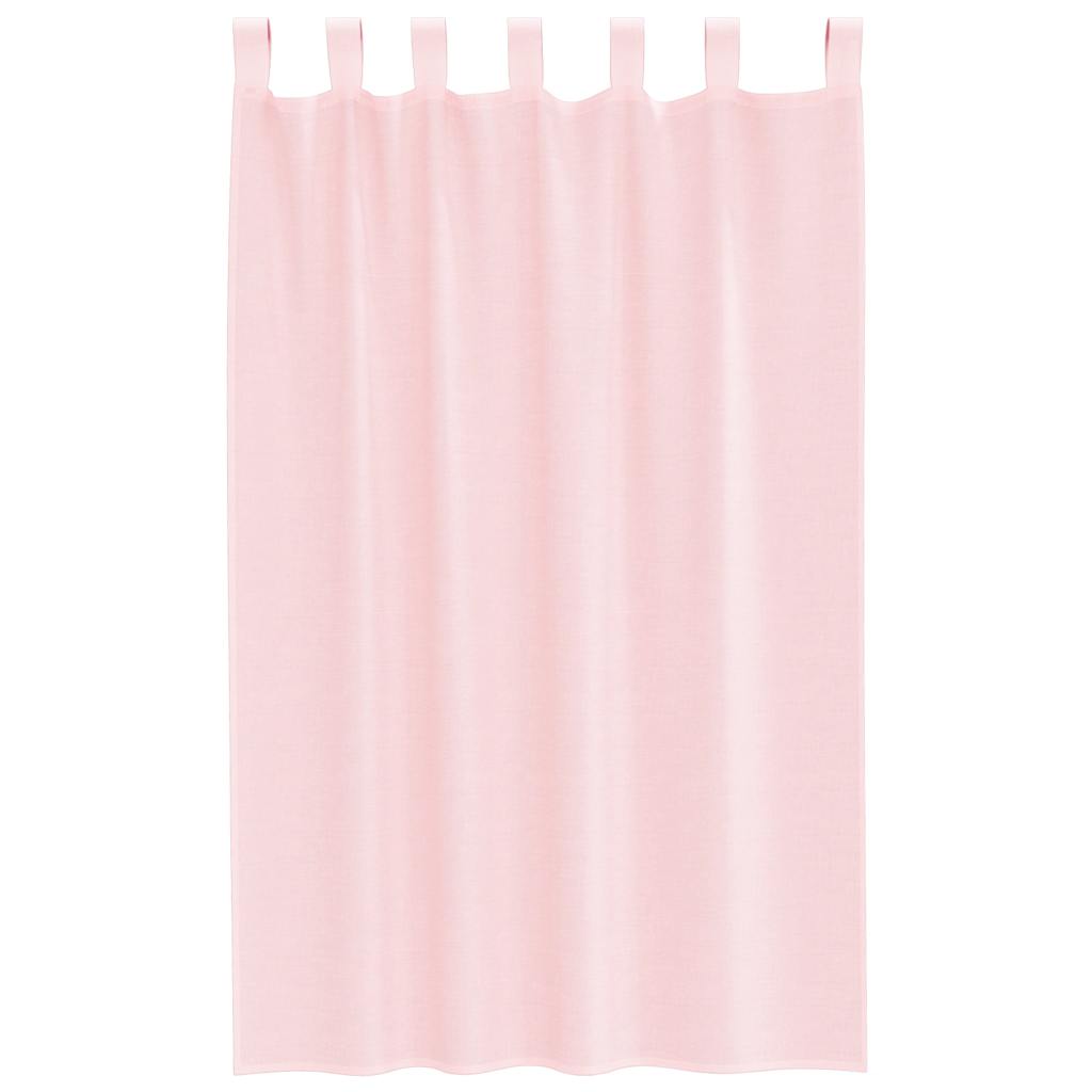 vidaXL Voile Vorhänge mit Schlaufen 2 Stk. Hellrosa 140x175 cm
