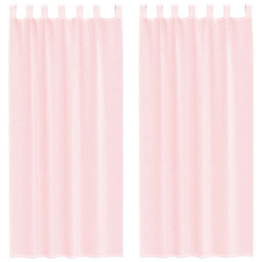 vidaXL Voile Vorhänge mit Schlaufen 2 Stk. Hellrosa 140x225 cm
