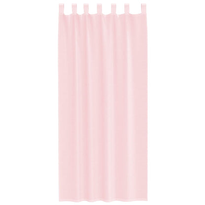 vidaXL Voile Vorhänge mit Schlaufen 2 Stk. Hellrosa 140x225 cm