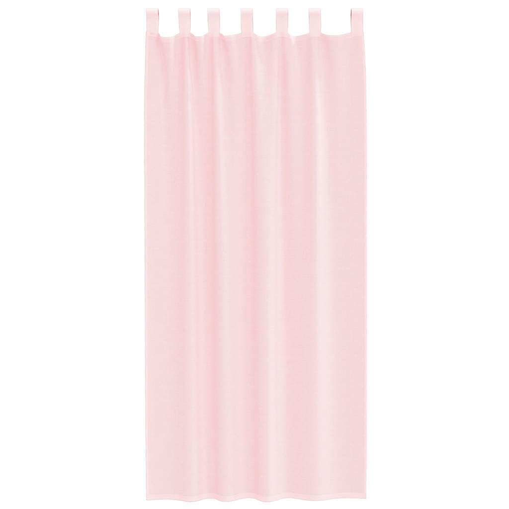 vidaXL Voilages à pattes 2 pcs Rose clair 140x245 cm