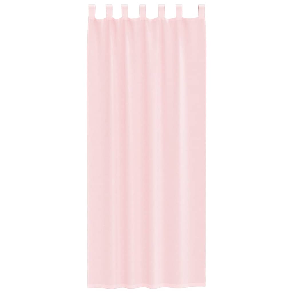 vidaXL Voile Vorhänge mit Schlaufen 2 Stk. Hellrosa 140x260 cm