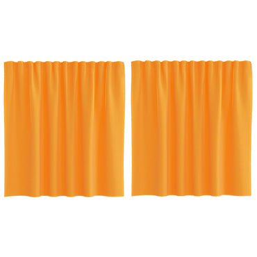 vidaXL Voile Vorhänge mit Schlaufen 2 Stk. Orange 140x140 cm