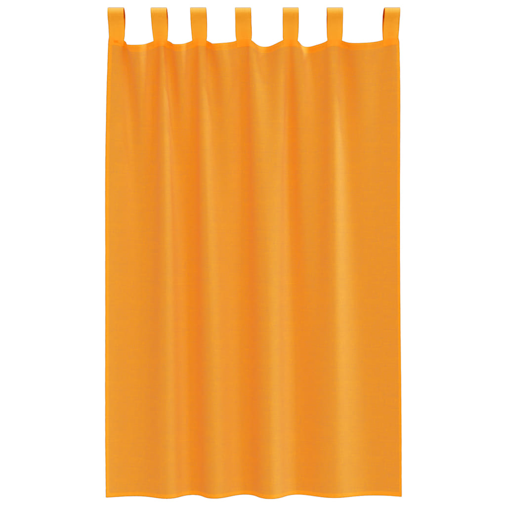vidaXL Voile Vorhänge mit Schlaufen 2 Stk. Orange 140x175 cm