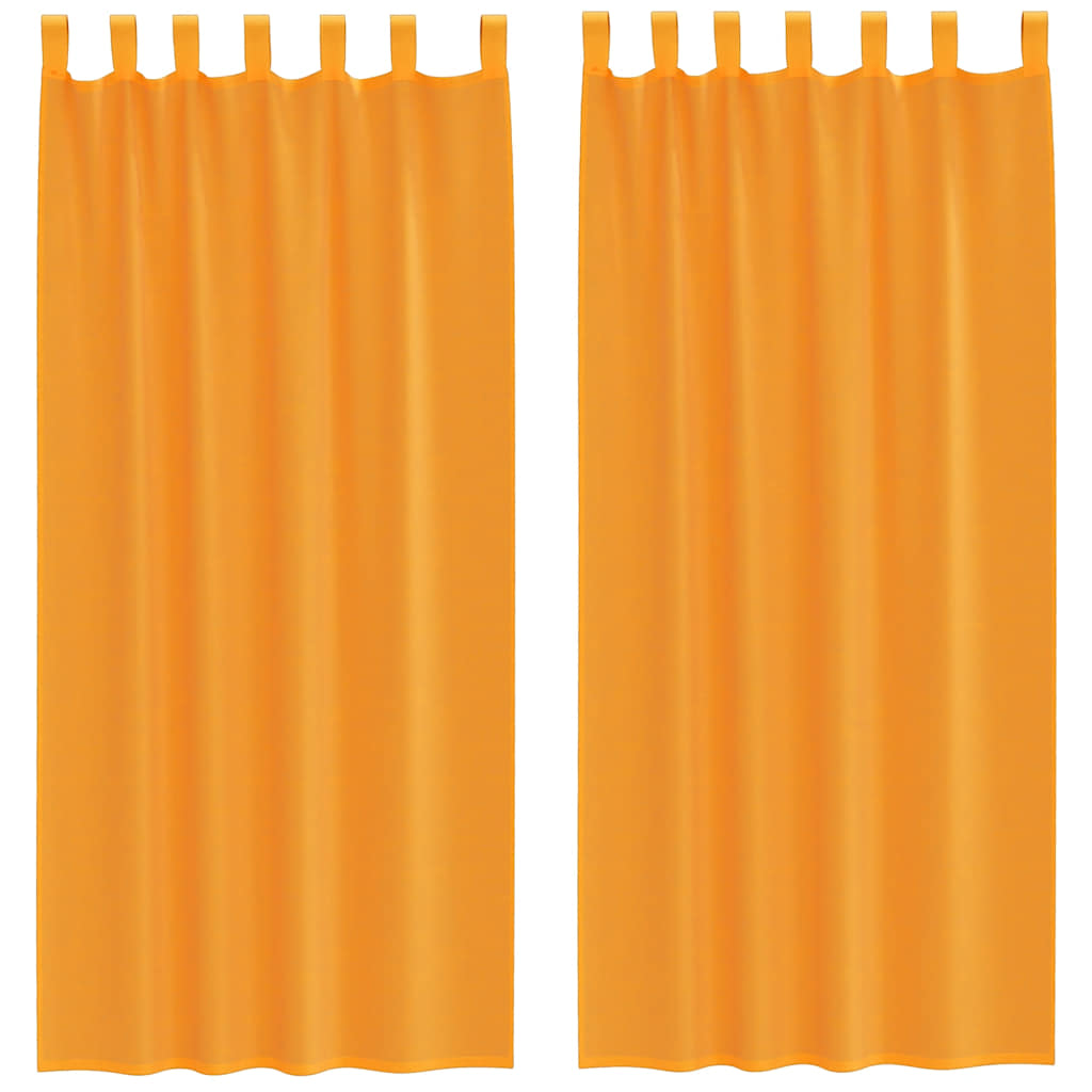 vidaXL Voile Vorhänge mit Schlaufen 2 Stk. Orange 140x225 cm