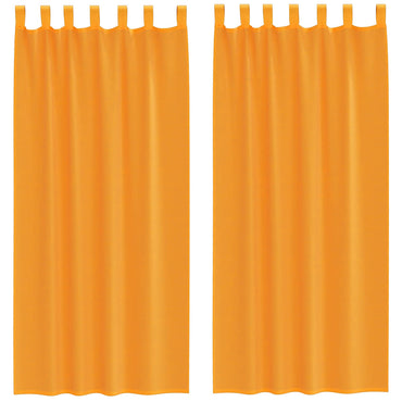 vidaXL Voile Vorhänge mit Schlaufen 2 Stk. Orange 140x225 cm