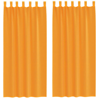 vidaXL Voile Vorhänge mit Schlaufen 2 Stk. Orange 140x225 cm