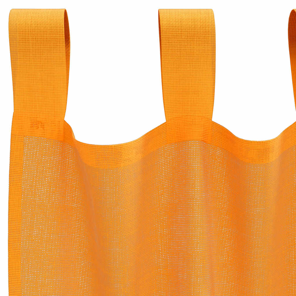vidaXL Voile Vorhänge mit Schlaufen 2 Stk. Orange 140x225 cm