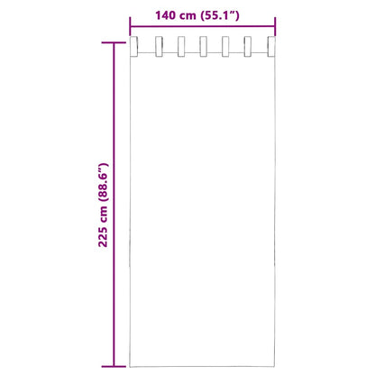 vidaXL Voile Vorhänge mit Schlaufen 2 Stk. Orange 140x225 cm