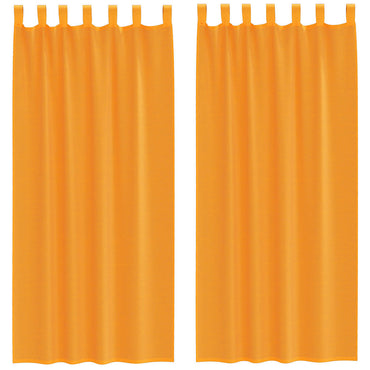 vidaXL Voile Vorhänge mit Schlaufen 2 Stk. Orange 140x245 cm