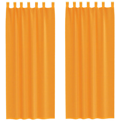 vidaXL Voile Vorhänge mit Schlaufen 2 Stk. Orange 140x260 cm
