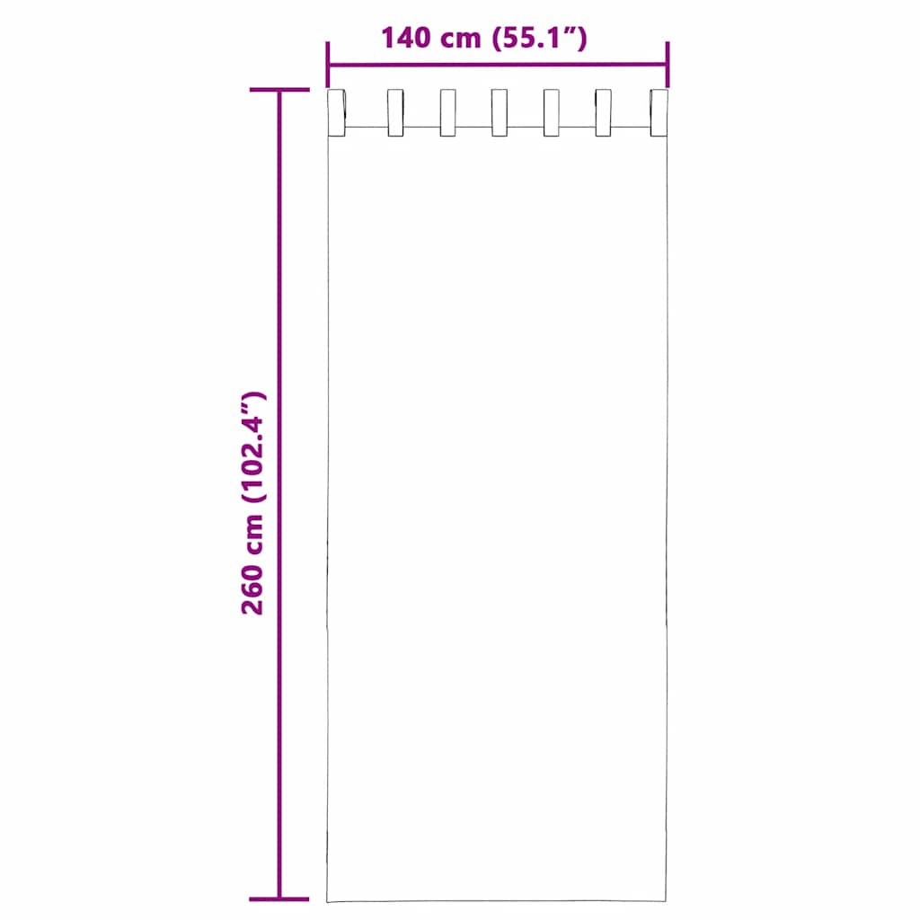 vidaXL Voile Vorhänge mit Schlaufen 2 Stk. Orange 140x260 cm