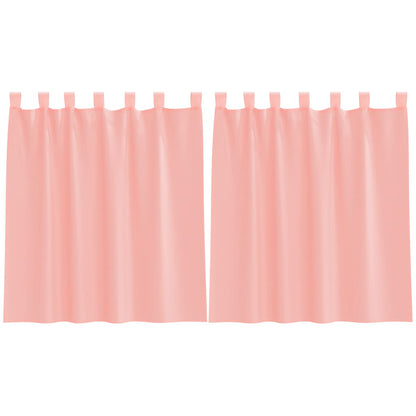 Voile Vorhänge mit Schlaufen 2 Stk. Rosa 140x140 cm
