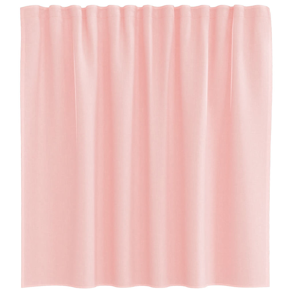 vidaXL Voile Vorhänge mit Schlaufen 2 Stk. Rosa 140x140 cm