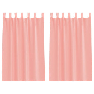vidaXL Voile Vorhänge mit Schlaufen 2 Stk. Rosa 140x175 cm
