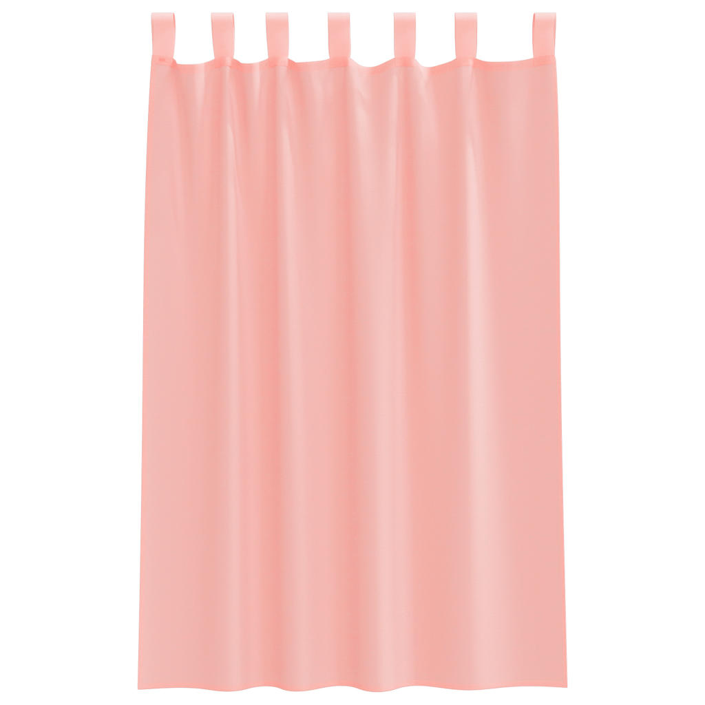 vidaXL Voile Vorhänge mit Schlaufen 2 Stk. Rosa 140x175 cm