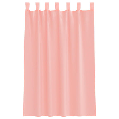 vidaXL Voile Vorhänge mit Schlaufen 2 Stk. Rosa 140x175 cm