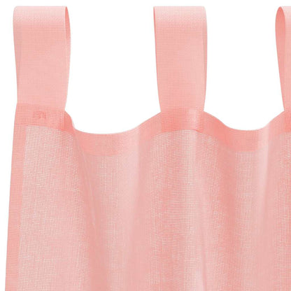 vidaXL Voile Vorhänge mit Schlaufen 2 Stk. Rosa 140x175 cm