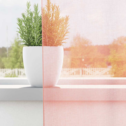 vidaXL Voile Vorhänge mit Schlaufen 2 Stk. Rosa 140x225 cm