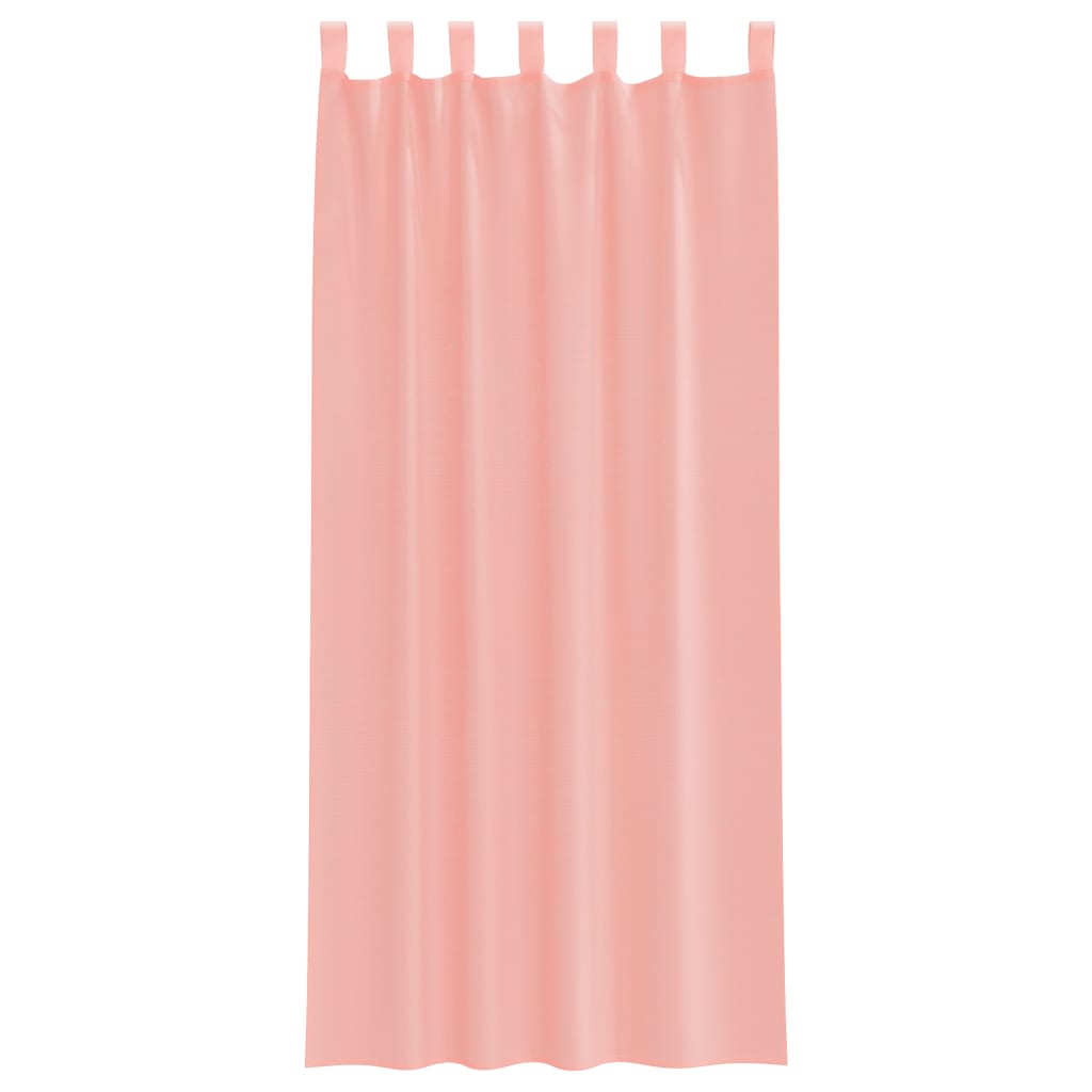 vidaXL Voile Vorhänge mit Schlaufen 2 Stk. Rosa 140x225 cm