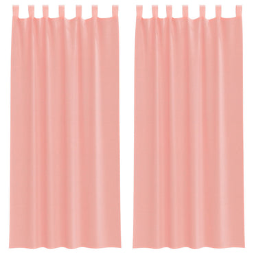 vidaXL Voile Vorhänge mit Schlaufen 2 Stk. Rosa 140x245 cm