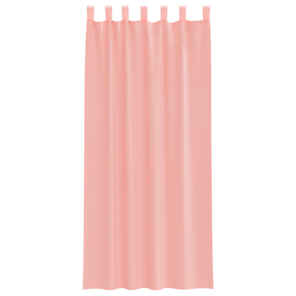 vidaXL Voile Vorhänge mit Schlaufen 2 Stk. Rosa 140x245 cm