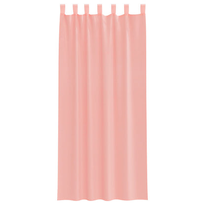 vidaXL Voile Vorhänge mit Schlaufen 2 Stk. Rosa 140x245 cm