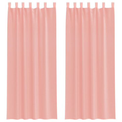 vidaXL Voile Vorhänge mit Schlaufen 2 Stk. Rosa 140x260 cm