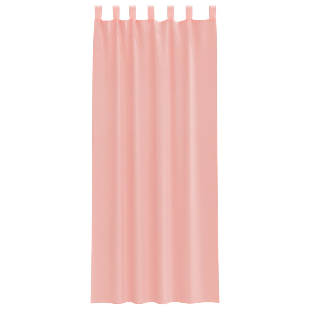 vidaXL Voile Vorhänge mit Schlaufen 2 Stk. Rosa 140x260 cm