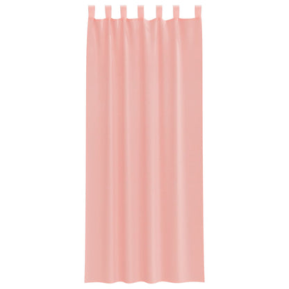 vidaXL Voile Vorhänge mit Schlaufen 2 Stk. Rosa 140x260 cm