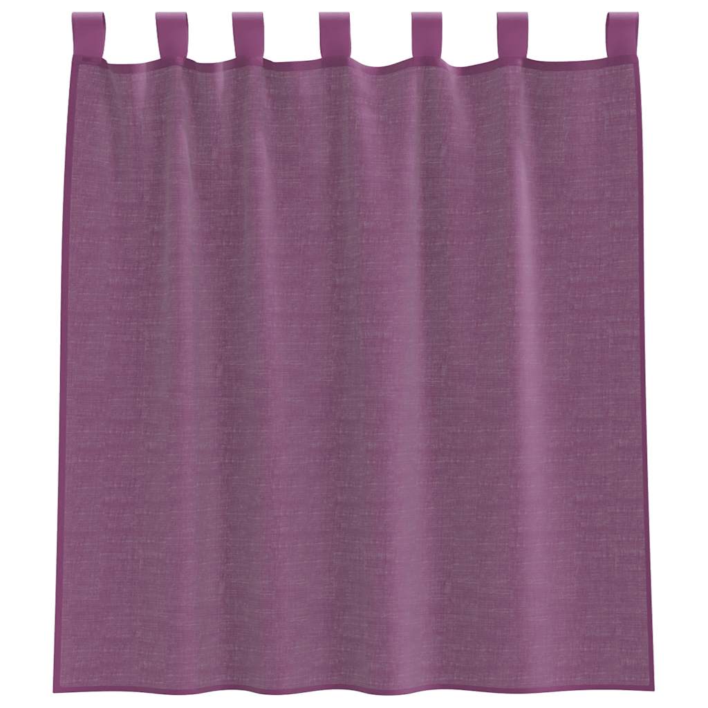 vidaXL Voilages à pattes 2 pcs Lilas 140x140 cm