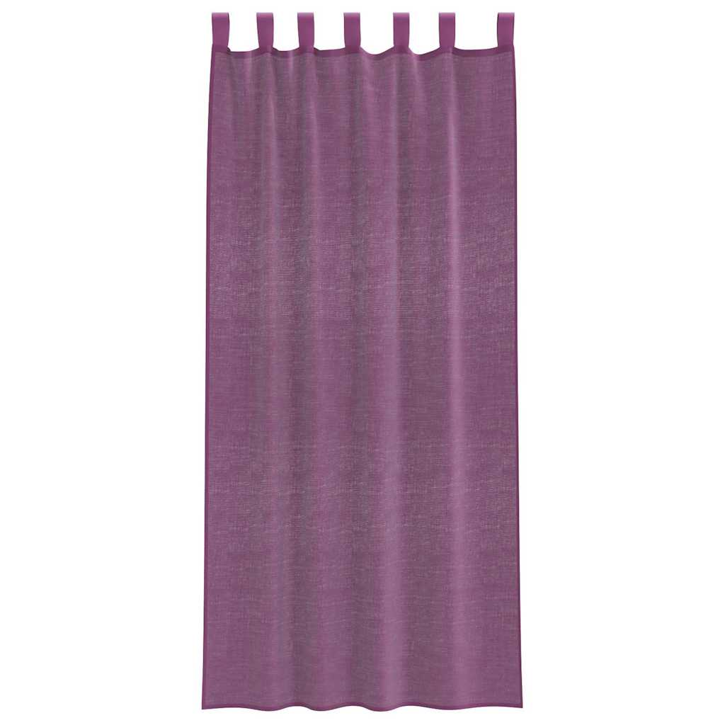 vidaXL Voilages à boucles 2 pcs Violet 140x225 cm
