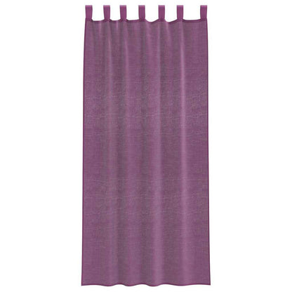 vidaXL Voilages à boucles 2 pcs Violet 140x225 cm