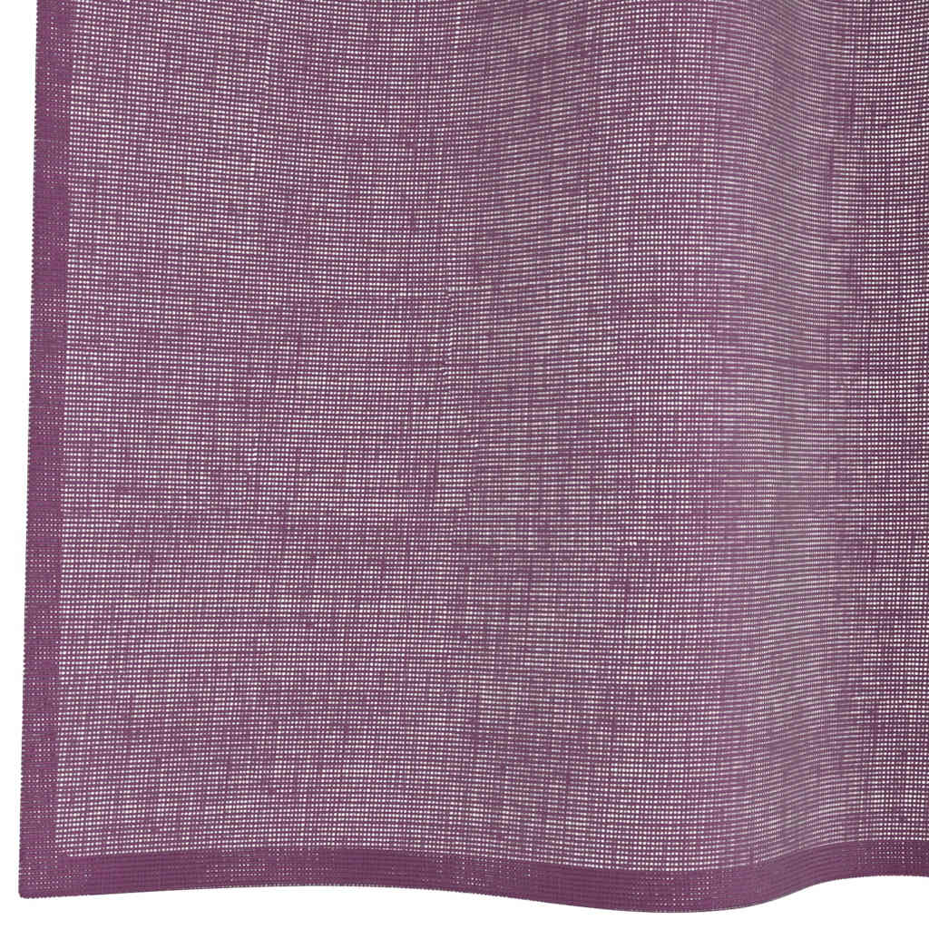 vidaXL Voilages à boucles 2 pcs Violet 140x225 cm