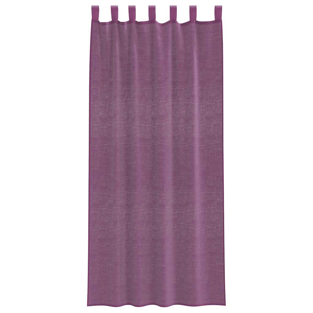 vidaXL Voile Vorhänge mit Schlaufen 2 Stk. Lila 140x245 cm