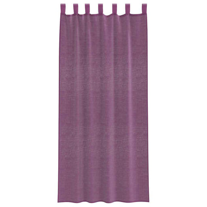 vidaXL Voile Vorhänge mit Schlaufen 2 Stk. Lila 140x245 cm