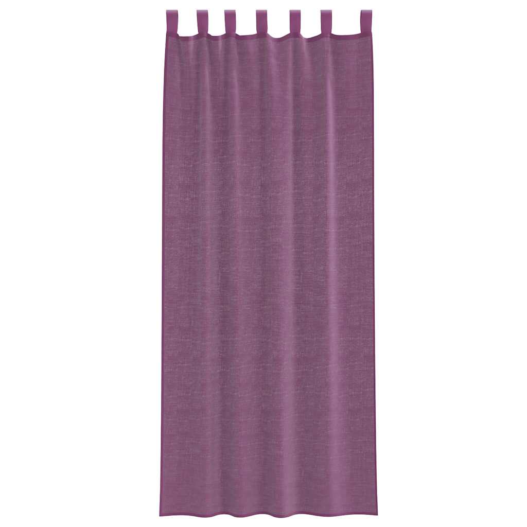 vidaXL Voile Vorhänge mit Schlaufen 2 Stk. Lila 140x260 cm
