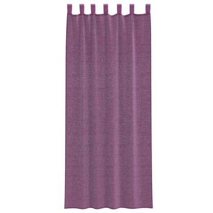 vidaXL Voile Vorhänge mit Schlaufen 2 Stk. Lila 140x260 cm