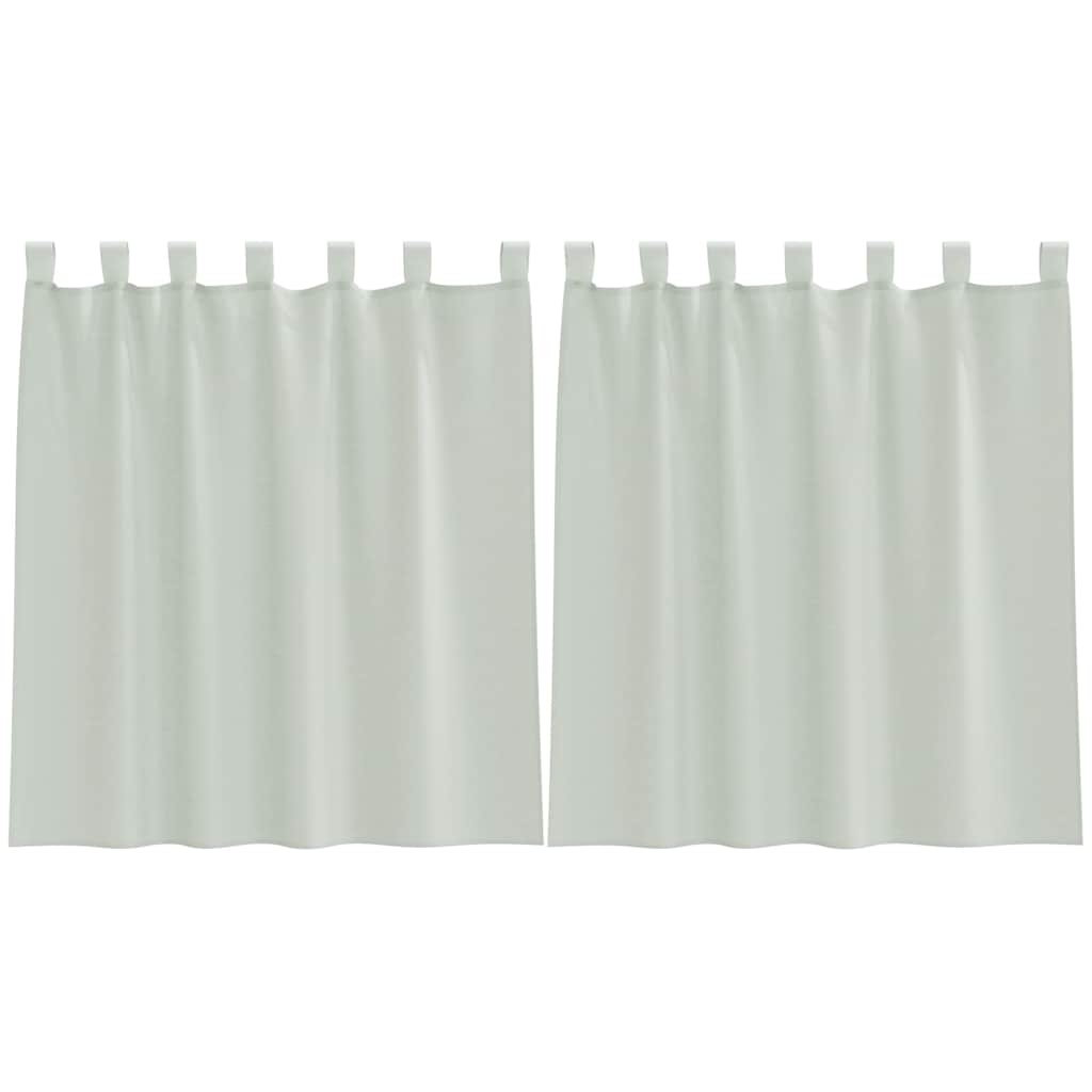 vidaXL Voile Vorhänge mit Schlaufen 2 Stk. Hellgrau 140x140 cm