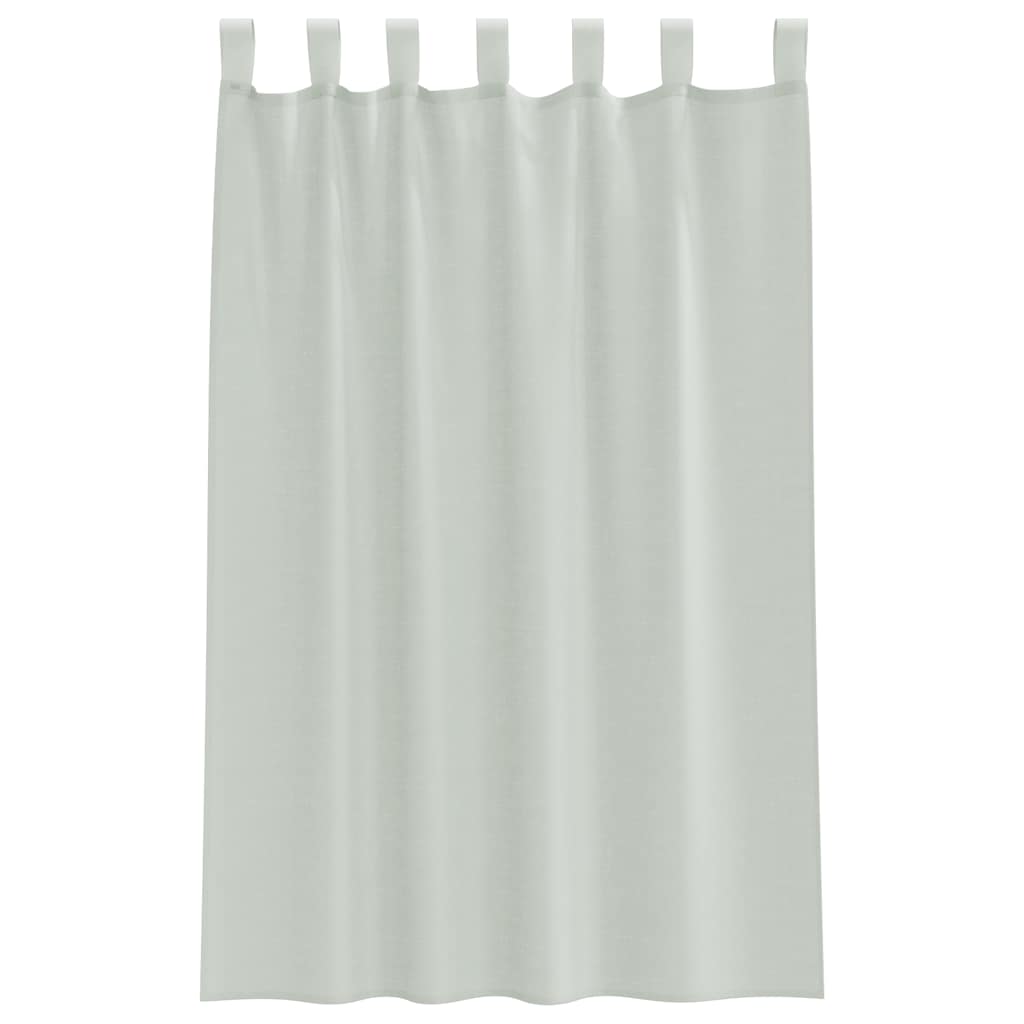 vidaXL Voile Vorhänge mit Schlaufen 2 Stk. Hellgrau 140x175 cm