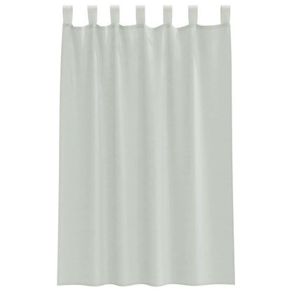 vidaXL Voile Vorhänge mit Schlaufen 2 Stk. Hellgrau 140x175 cm