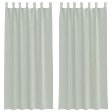 vidaXL Voile Vorhänge mit Schlaufen 2 Stk. Hellgrau 140x225 cm