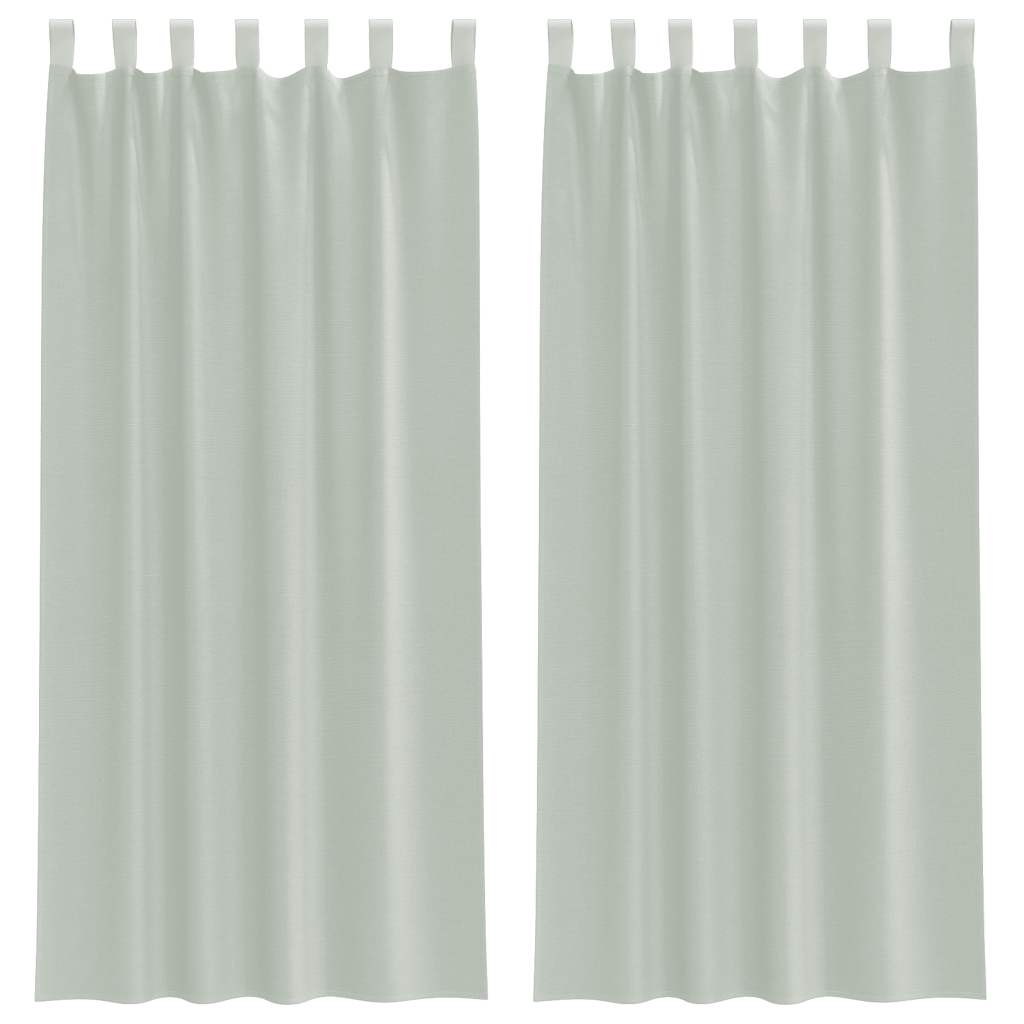 vidaXL Voile Vorhänge mit Schlaufen 2 Stk. Hellgrau 140x245 cm