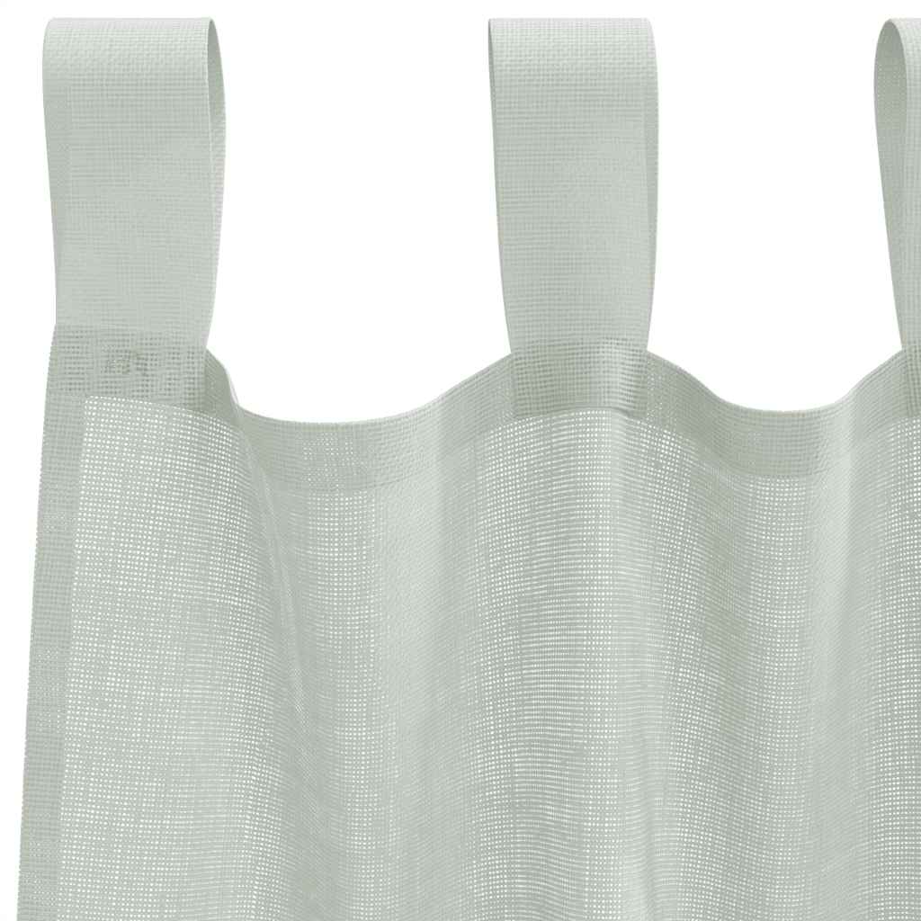 vidaXL Voile Vorhänge mit Schlaufen 2 Stk. Hellgrau 140x245 cm
