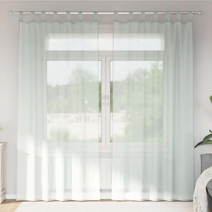 vidaXL Voile Vorhänge mit Schlaufen 2 Stk. Hellgrau 140x245 cm
